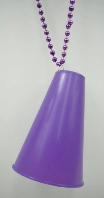 SBDOZEN Beads 33" 7.5mm Necklace With Purple Megaphone (Dozen) 3 SBDOZEN Beads 33" 7.5mm Necklace With Purple Megaphone (Dozen)