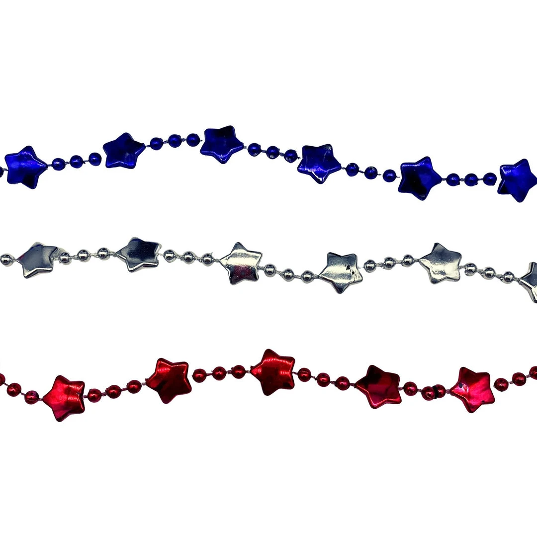 SB2458 36" Small Star Bead Necklace (Each) Beads 7 SB2458 36" Small Star Bead Necklace (Each) Beads