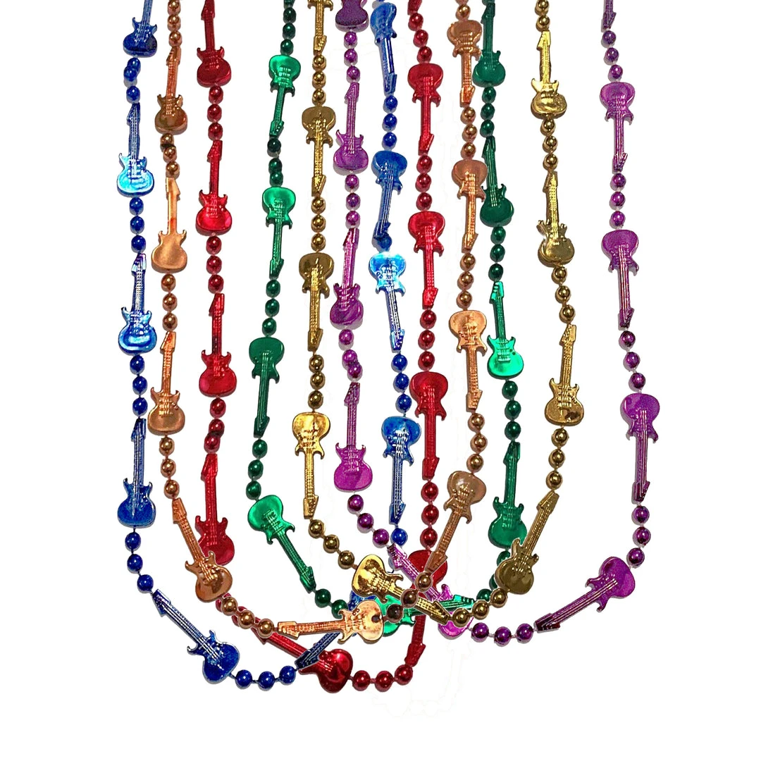 Sale 36" Guitar Bead Necklace - 6 Assorted Colors (Each) Beads 4 Sale 36" Guitar Bead Necklace - 6 Assorted Colors (Each) Beads