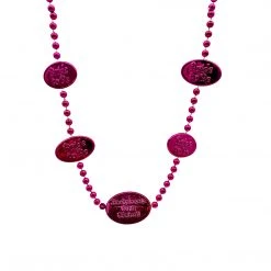 Sale Beads 36" Bride-To-Be Bead Necklace - Metallic Hot Pink (Each)