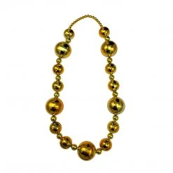 SB36125 44" 20/40/60mm Gold Globe Necklace (Each) Beads