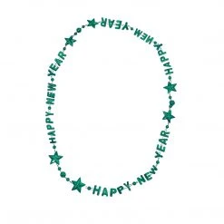 SB5416 Beads 36" Happy New Year Bead Necklace - 6 Assorted Colors (Each) 30 SB5416 Beads 36