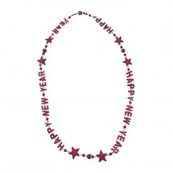 SB5416 Beads 36" Happy New Year Bead Necklace - 6 Assorted Colors (Each) 28 SB5416 Beads 36