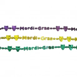 SB2916 36" Mardi Gras With Comedy - Tragedy Face Bead (Each) Beads