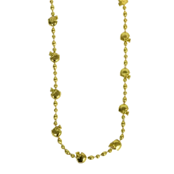 SB2791 36" Gold Football Helmet Bead Necklace (Each) Beads