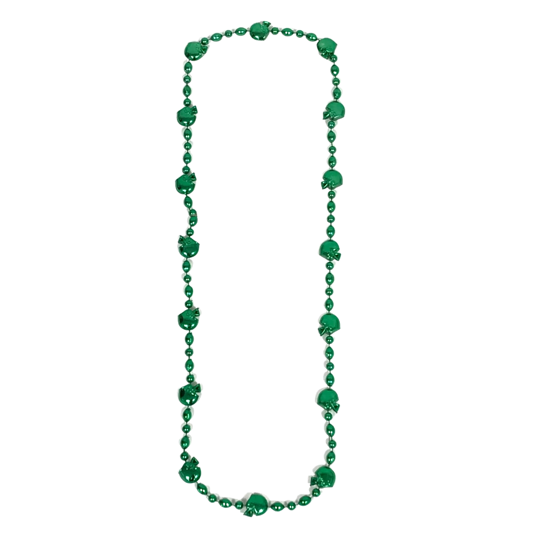 Sale 36" Dark Green Football Helmet Bead Necklace (Each) Sale 36" Dark Green Football Helmet Bead Necklace (Each)