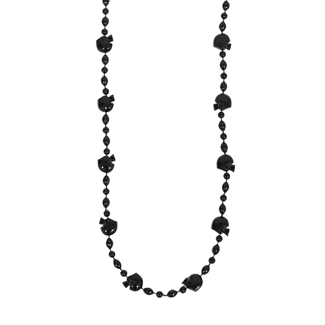 SB2791 36" Black Football Helmet Bead Necklace (Each) Beads 4 SB2791 36" Black Football Helmet Bead Necklace (Each) Beads