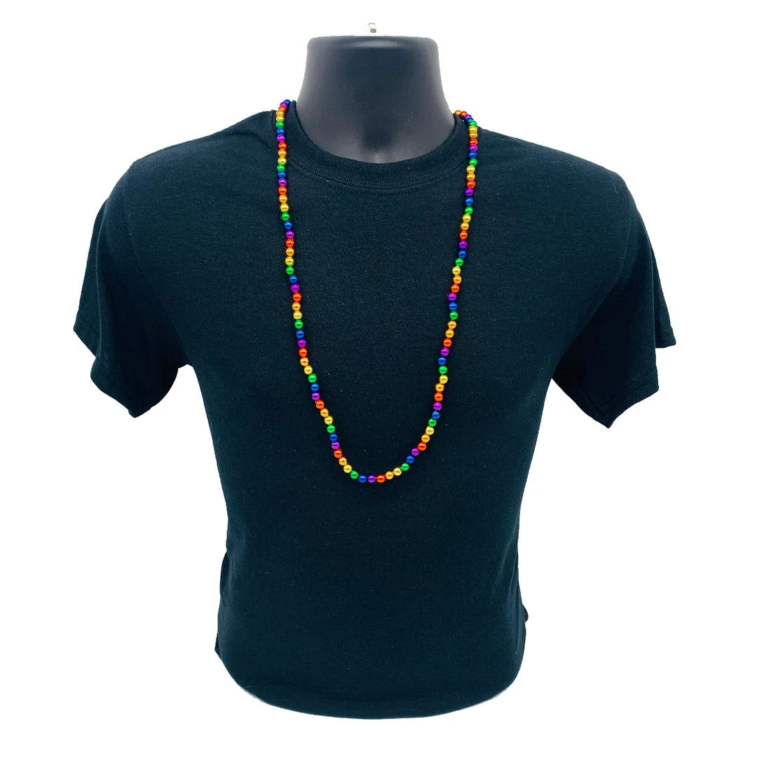 SB10625 36" 8mm Rainbow Handstrung Bead (Each) Beads SB10625 36" 8mm Rainbow Handstrung Bead (Each) Beads