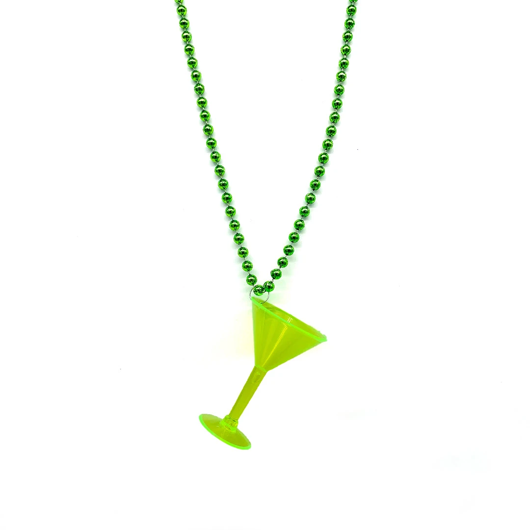 SB4125 Beads 36" 7mm Assorted Color Bead With Colored Martini Glass (Each) 5 SB4125 Beads 36" 7mm Assorted Color Bead With Colored Martini Glass (Each)