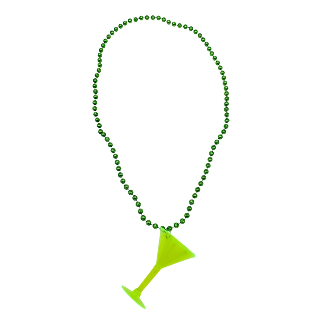 SB4125 Beads 36" 7mm Assorted Color Bead With Colored Martini Glass (Each) 8 SB4125 Beads 36" 7mm Assorted Color Bead With Colored Martini Glass (Each)