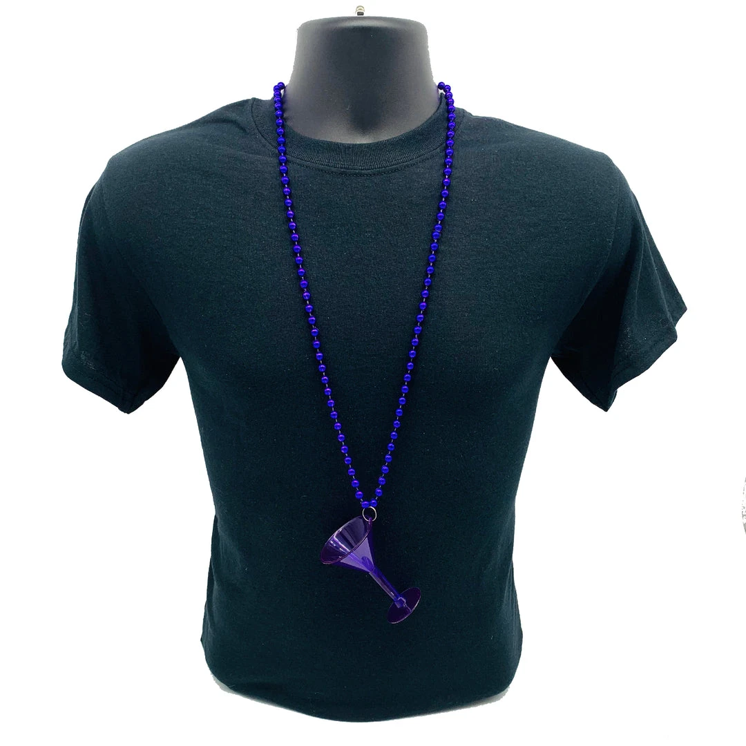 SB4125 Beads 36" 7mm Assorted Color Bead With Colored Martini Glass (Each) 10 SB4125 Beads 36" 7mm Assorted Color Bead With Colored Martini Glass (Each)