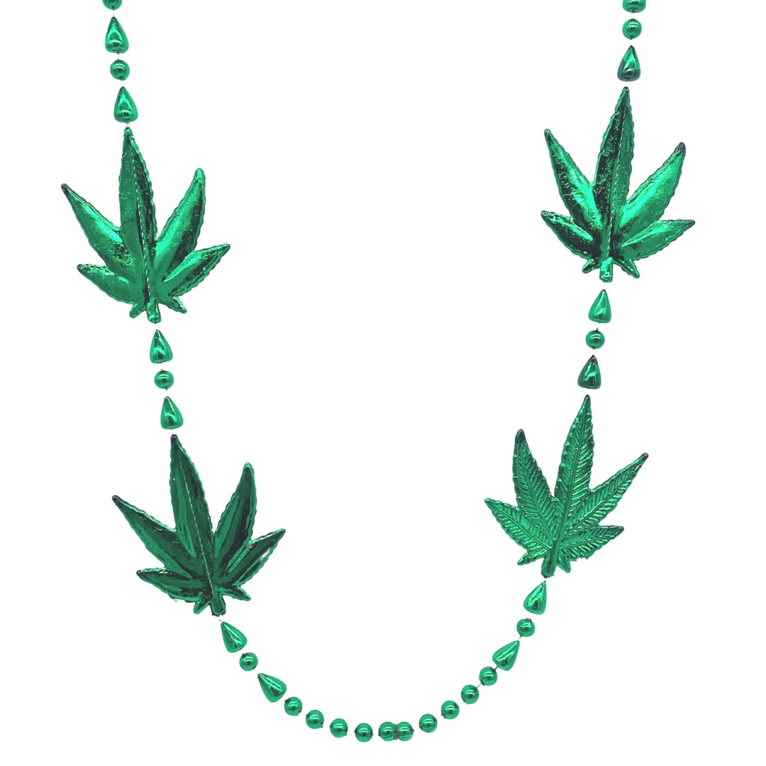 SB4958 42" Metallic Green Mystery Leaf Bead (Each) Beads 3 SB4958 42" Metallic Green Mystery Leaf Bead (Each) Beads