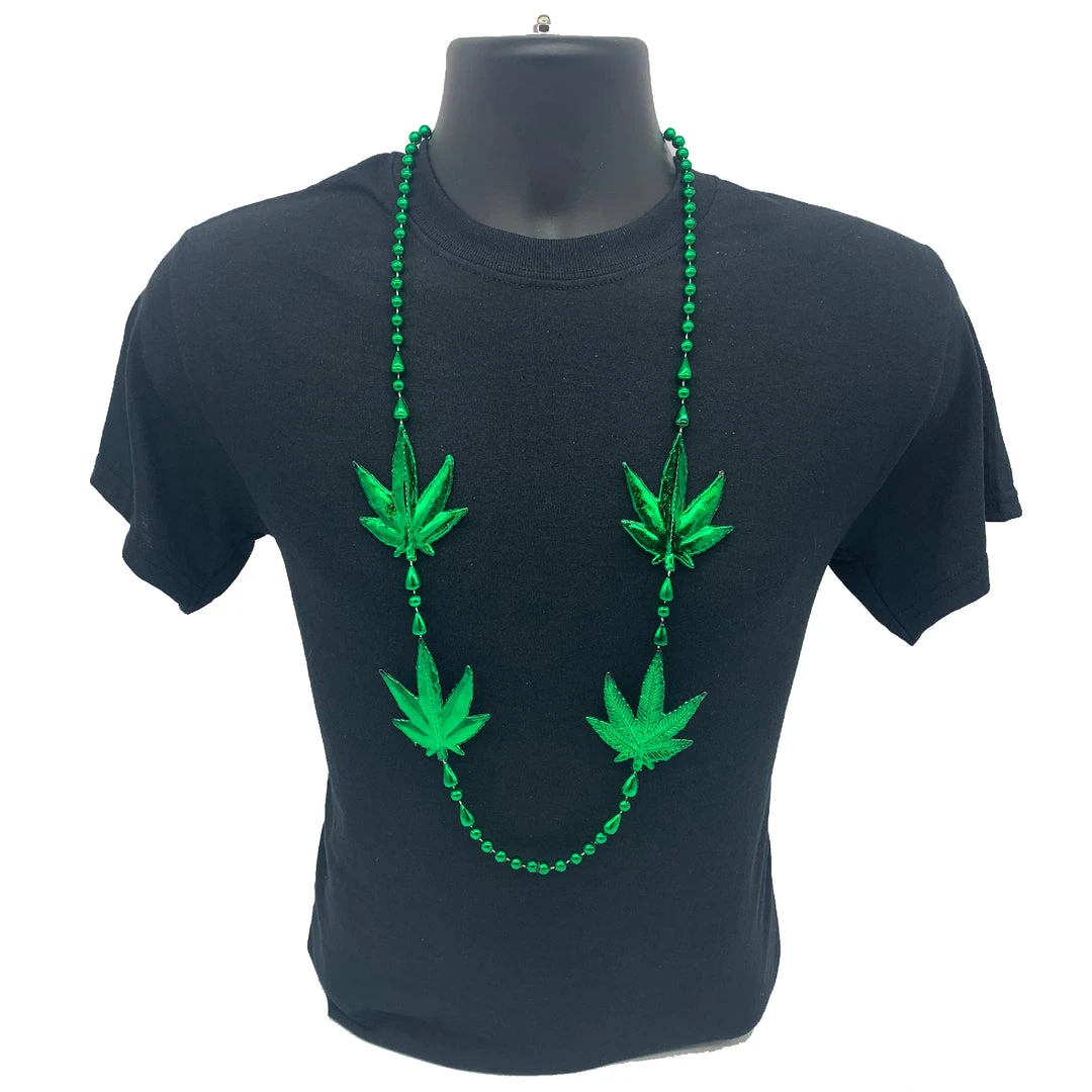 SB4958 42" Metallic Green Mystery Leaf Bead (Each) Beads 5 SB4958 42" Metallic Green Mystery Leaf Bead (Each) Beads