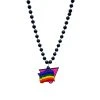 SB10625 36" 10mm Gay Pride Poly Medallion (Each) Beads