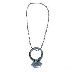 SB10625 Beads 33" 7mm Silver Jumbo Diamond Ring Necklace (Each)