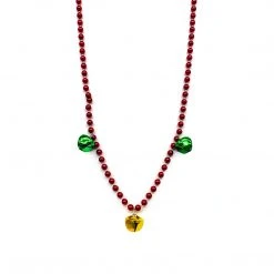 SB5416 Beads 33" 7mm With 3 Piece 20mm Jingle Bells - 3 Colors (Each) 12 SB5416 Beads 33