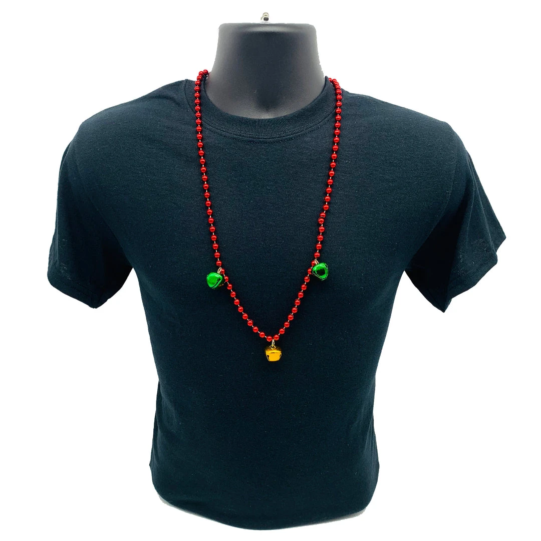 SB5416 Beads 33" 7mm With 3 Piece 20mm Jingle Bells - 3 Colors (Each) 9 SB5416 Beads 33" 7mm With 3 Piece 20mm Jingle Bells - 3 Colors (Each)