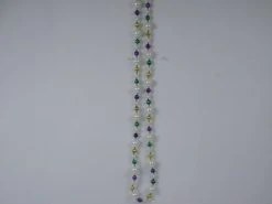 SBDOZEN 52" 25mm Pearl White Necklace With Alternating Purple, Green And Gold Beads (Dozen)