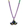 SB19125 42" 10mm 3-Section MOT Purple, Green And Gold Beads With Mask Polymedallion (Each) 1 SB19125 42" 10mm 3-Section MOT Purple, Green And Gold Beads With Mask Polymedallion (Each)