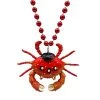 SB16916 40" Red Crab Bobble Medallion On 10mm Red Beads (Each)