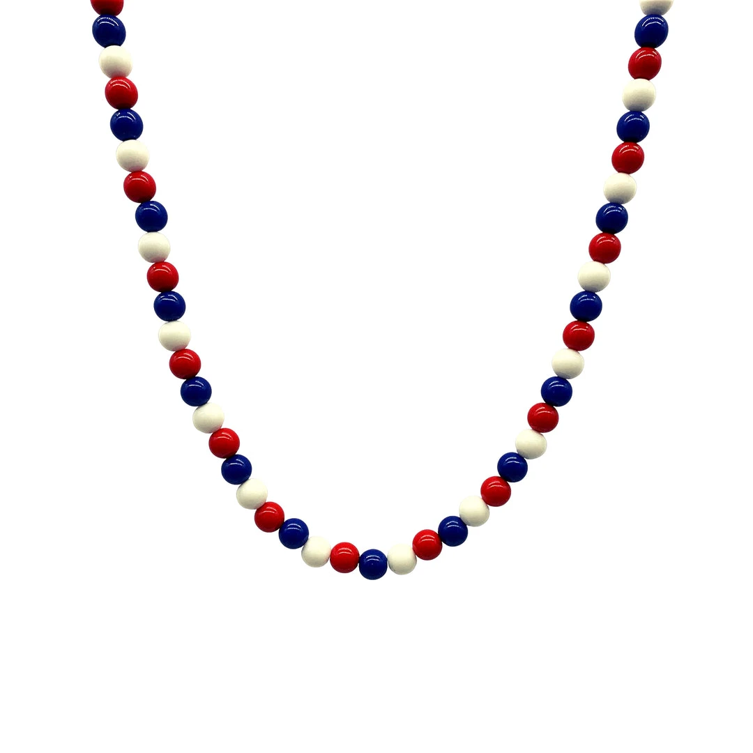 Sale Beads Red, White And Blue Bead Necklace (Each) 3 Sale Beads Red, White And Blue Bead Necklace (Each)