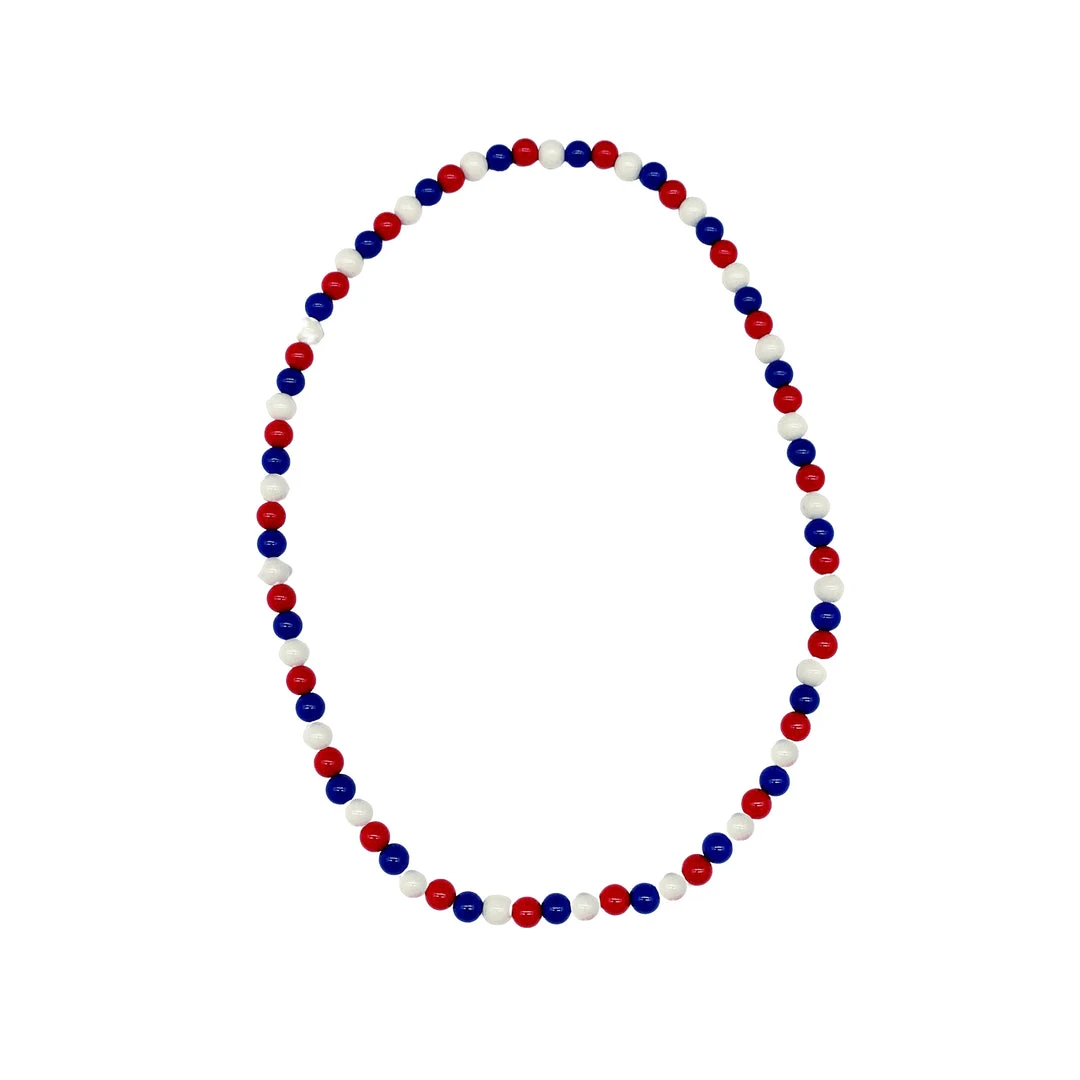 Sale Beads Red, White And Blue Bead Necklace (Each) 4 Sale Beads Red, White And Blue Bead Necklace (Each)