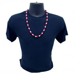 Sale Beads Red, White And Blue Bead Necklace (Each) 7 Sale Beads Red, White And Blue Bead Necklace (Each)