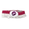 Mardi Gras Spot Hot Pink Garters With White Lace (Dozen) Novelties