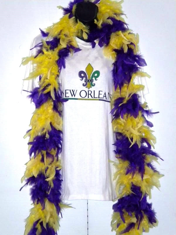 Plush Appeal, LLC 6' Purple And Gold Sectional Boa (Each) 4 Plush Appeal, LLC 6' Purple And Gold Sectional Boa (Each)