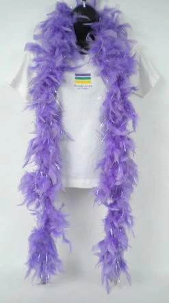 Plush Appeal, LLC 6' Lavender Boa With Silver Tinsel (Each) Party Supplies