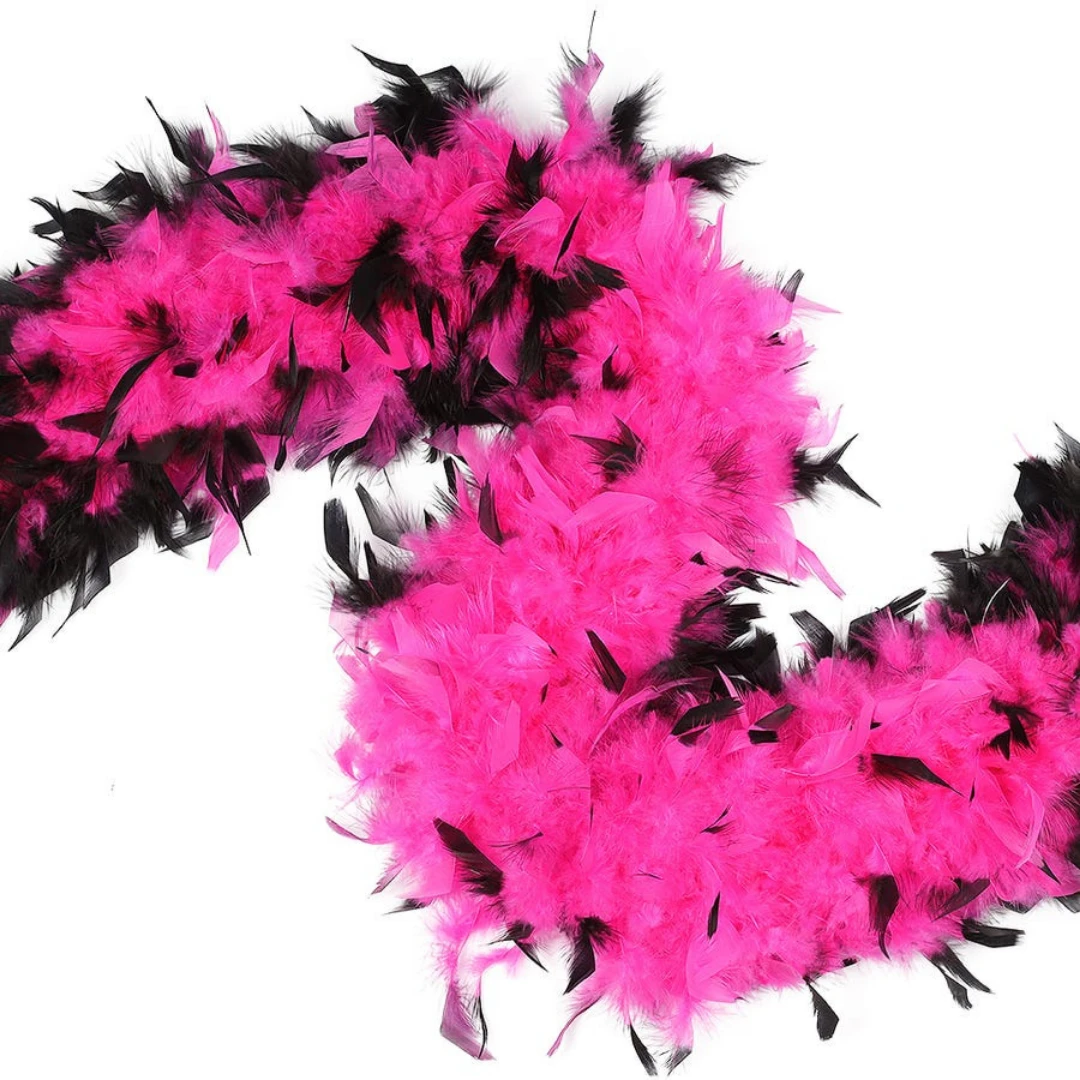 Plush Appeal, LLC Party Supplies 6' Black And Hot Pink Boa (Each) 4 Plush Appeal, LLC Party Supplies 6' Black And Hot Pink Boa (Each)