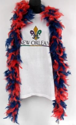 Plush Appeal, LLC Party Supplies 6' Navy And Red Boa (Each)