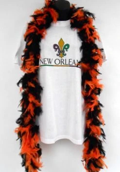 Plush Appeal, LLC 6' Black And Orange Boa (Each) Party Supplies