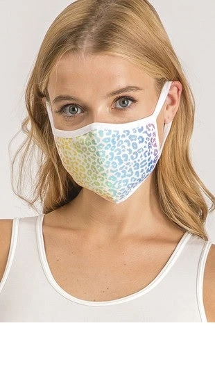 Sale Tie Dye Animal Print Fabric Face Mask (Each) 3 Sale Tie Dye Animal Print Fabric Face Mask (Each)