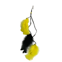 Plush Appeal, LLC Black And Gold Feather Hair Clip (Dozen)