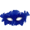 Plush Appeal, LLC Royal Blue Feathers With Silver Sequins Around The Eyes And Elastic Band (Each) 2 Plush Appeal, LLC Royal Blue Feathers With Silver Sequins Around The Eyes And Elastic Band (Each)