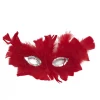 Mardi Gras Spot Party Supplies Red Feathers With Silver Sequins Around The Eyes (Each) 1 Mardi Gras Spot Party Supplies Red Feathers With Silver Sequins Around The Eyes (Each)