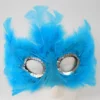 Plush Appeal, LLC Turquoise Feathers With Silver Sequins Around The Eyes (Each)