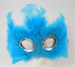 Plush Appeal, LLC Turquoise Feathers With Silver Sequins Around The Eyes (Each)