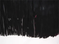 Mardi Gras Spot Black Metallic Fringe 15" X 10' (Pack)