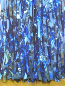 Mardi Gras Spot Petal Paper Blue Metallic Fringe 15" X 10' (Pack)