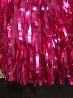 Mardi Gras Spot Cerise Metallic Fringe - 15" X 10' (Pack) Petal Paper