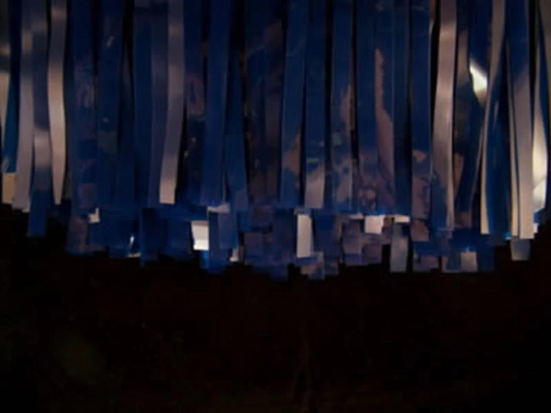 Mardi Gras Spot Dark Blue Vinyl Fringe 15" X 10' (Pack) 3 Mardi Gras Spot Dark Blue Vinyl Fringe 15" X 10' (Pack)