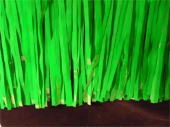 Mardi Gras Spot Grass Green Vinyl Fringe 15" X 10' (Pack)