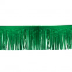 Mardi Gras Spot Green Metallic Fringe 15 INCH X 10 FEET (PACK) Party Supplies