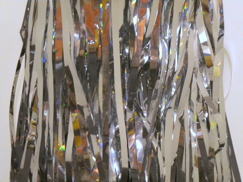 Mardi Gras Spot Petal Paper Holographic Metallic Fringe - 15" X 10 (Pack) 3 Mardi Gras Spot Petal Paper Holographic Metallic Fringe - 15" X 10 (Pack)