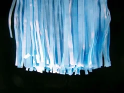 Mardi Gras Spot Light Blue Vinyl Fringe 15" X 10' (Pack)