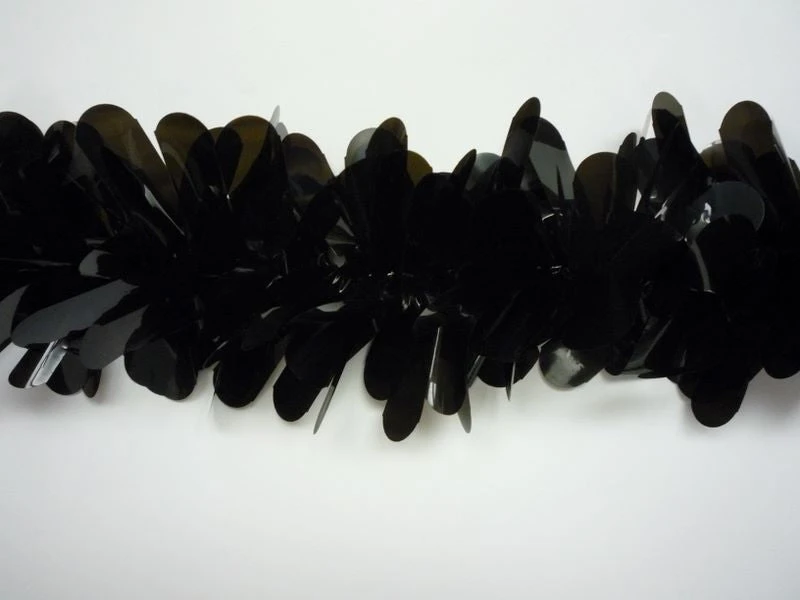 Mardi Gras Spot Petal Paper Petal Festooning Black Vinyl 4" X 48' (Pack) 3 Mardi Gras Spot Petal Paper Petal Festooning Black Vinyl 4" X 48' (Pack)