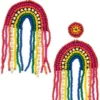 Sale Rainbow Fringe Seedbead Earrings (Pair) 1 Sale Rainbow Fringe Seedbead Earrings (Pair)