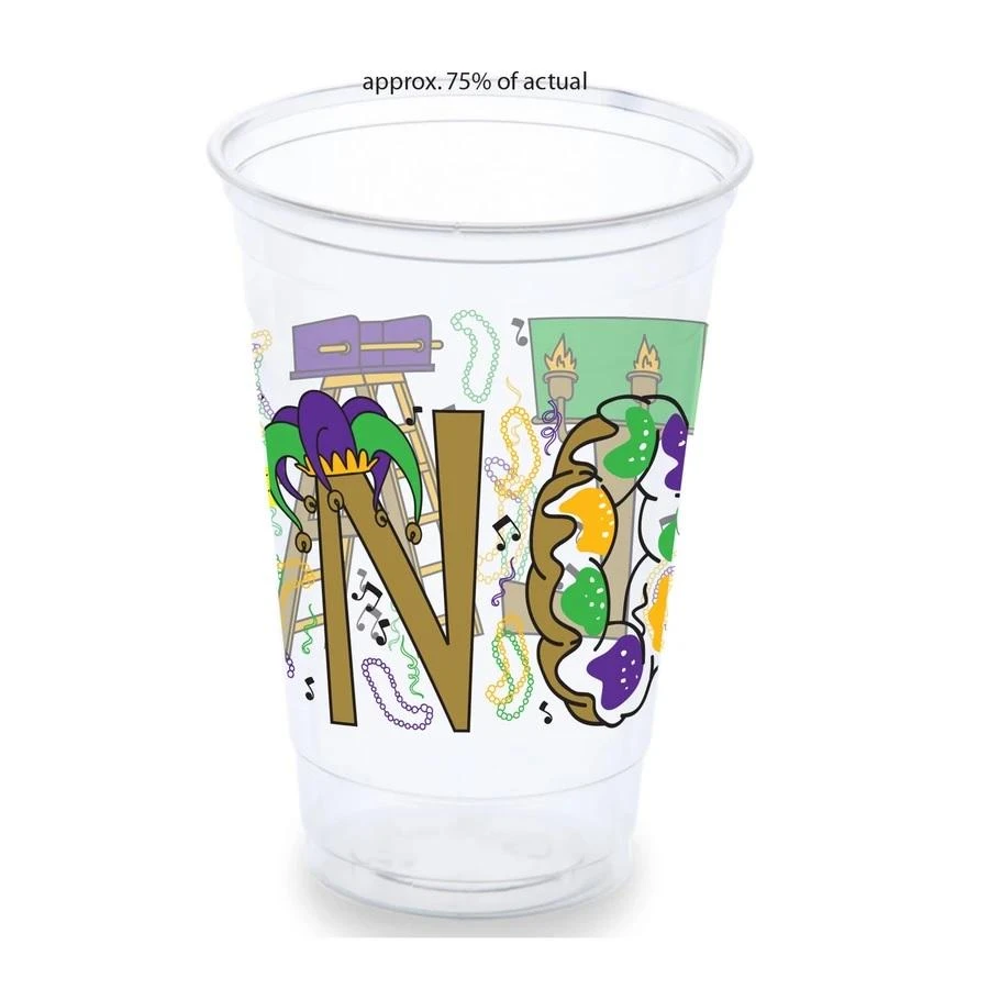 Plush Appeal, LLC Party Supplies NOLA Mardi Gras Disposable Cup (Sleeve Of 50) 3 Plush Appeal, LLC Party Supplies NOLA Mardi Gras Disposable Cup (Sleeve Of 50)